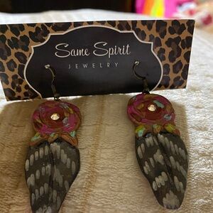 Same Spirit Feather Earrings